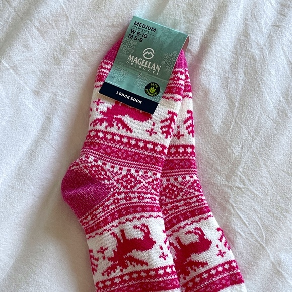 Pink Fuzzy Cozy Socks - Picture 1 of 2